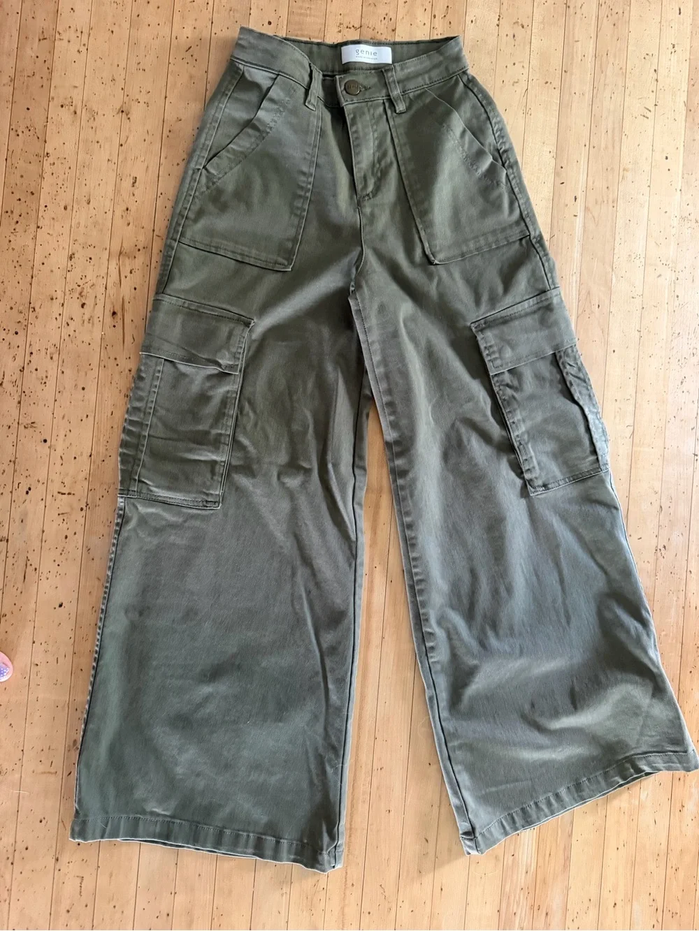 Olive Wide-Leg Pants - W24